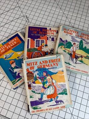 Vintage 1930s Children of All Lands Books Lot (4) Madeline Brandeis (4 lbs)